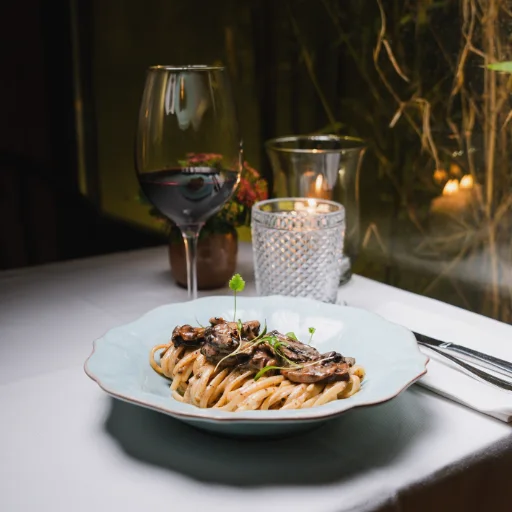 Linguine de Trufa com Cogumelos